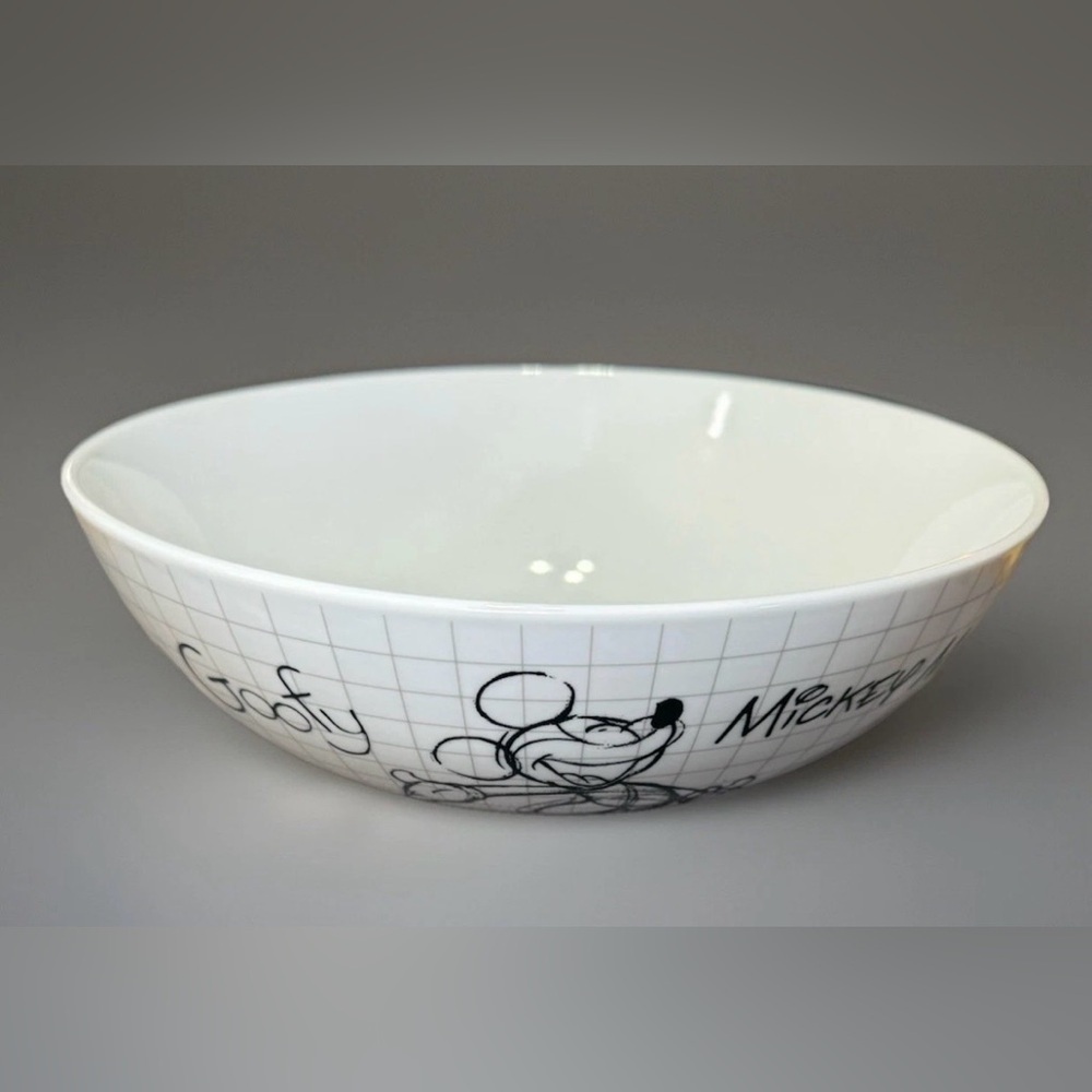 Disney Sketchbook Mickey & Friends 9.5" Salad Serving Bowl Donald Goofy - Picture 6 of 9
